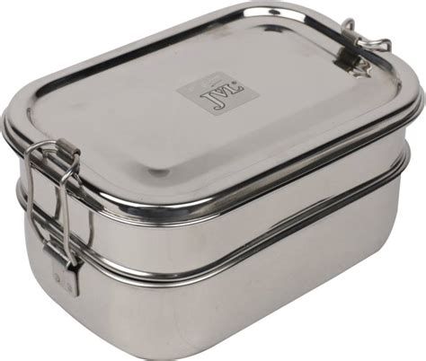 Jvl Stainless Steel Lunch Box For Kids, Double Two 